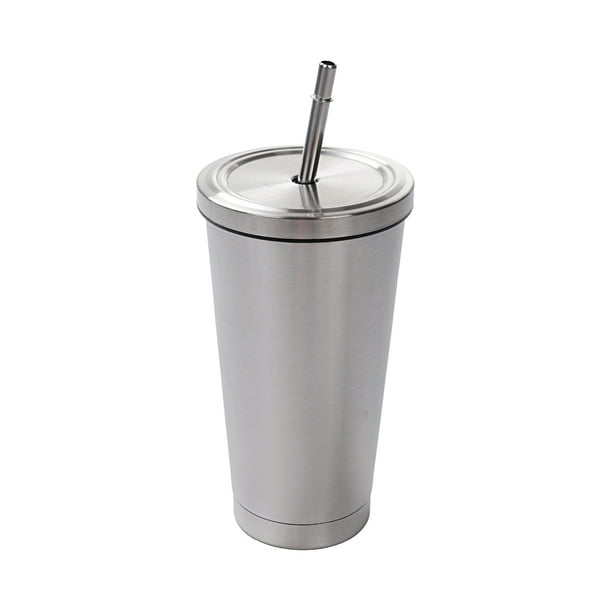Stainless Steel Mug Travel Tumbler Coffee Cup With Drinking Straw Portable new Stainless Steel Mug Travel Tumbler Coffee Cup With Drinking Straw Portable new
